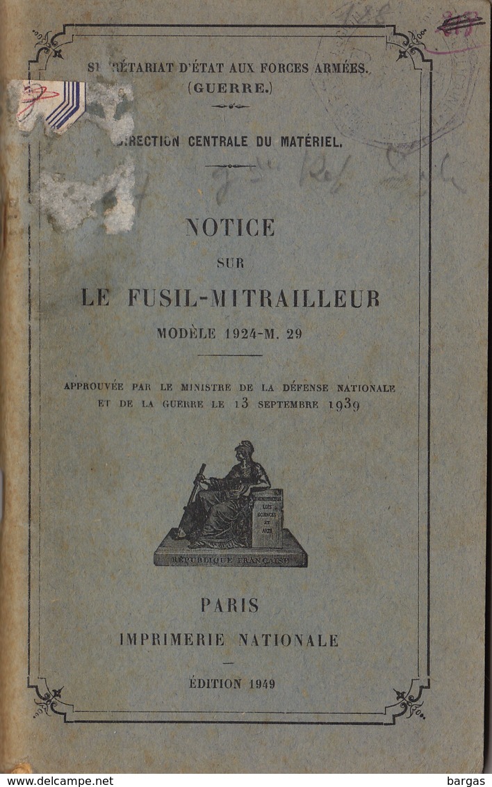 Le Fusil Mitrailleur Modèle 1924 M29 - Andere & Zonder Classificatie