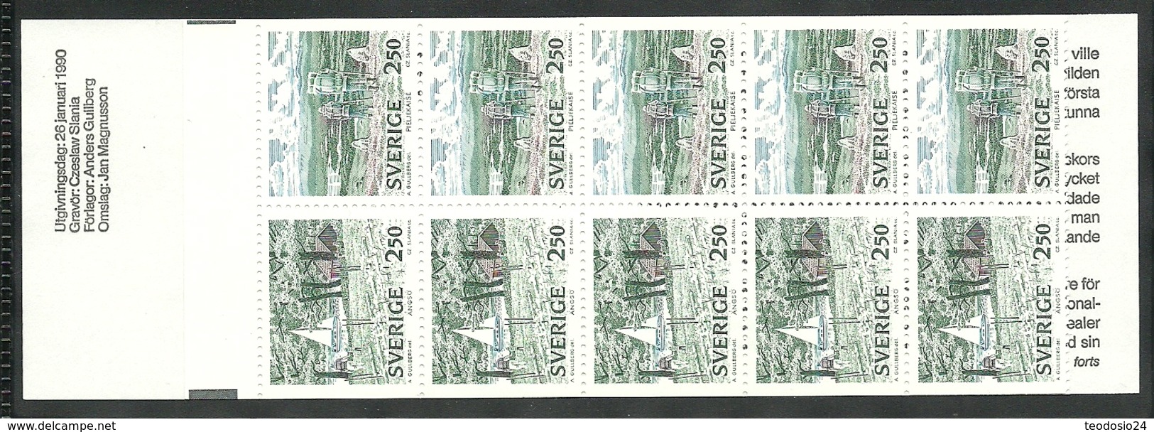 SUECIA 1990 CARNET 1566 12.5 EUROS ** MNH - Unused Stamps