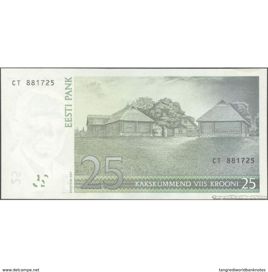 TWN - ESTONIA 87 - 25 Krooni 2007 Prefix CT UNC - Estonia