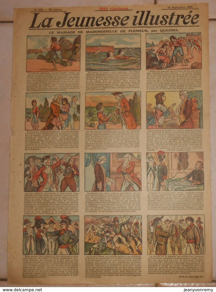 La Jeunesse Illustrée. N° 936. 11 Septembre 1921. - Jeunesse Illustrée, La