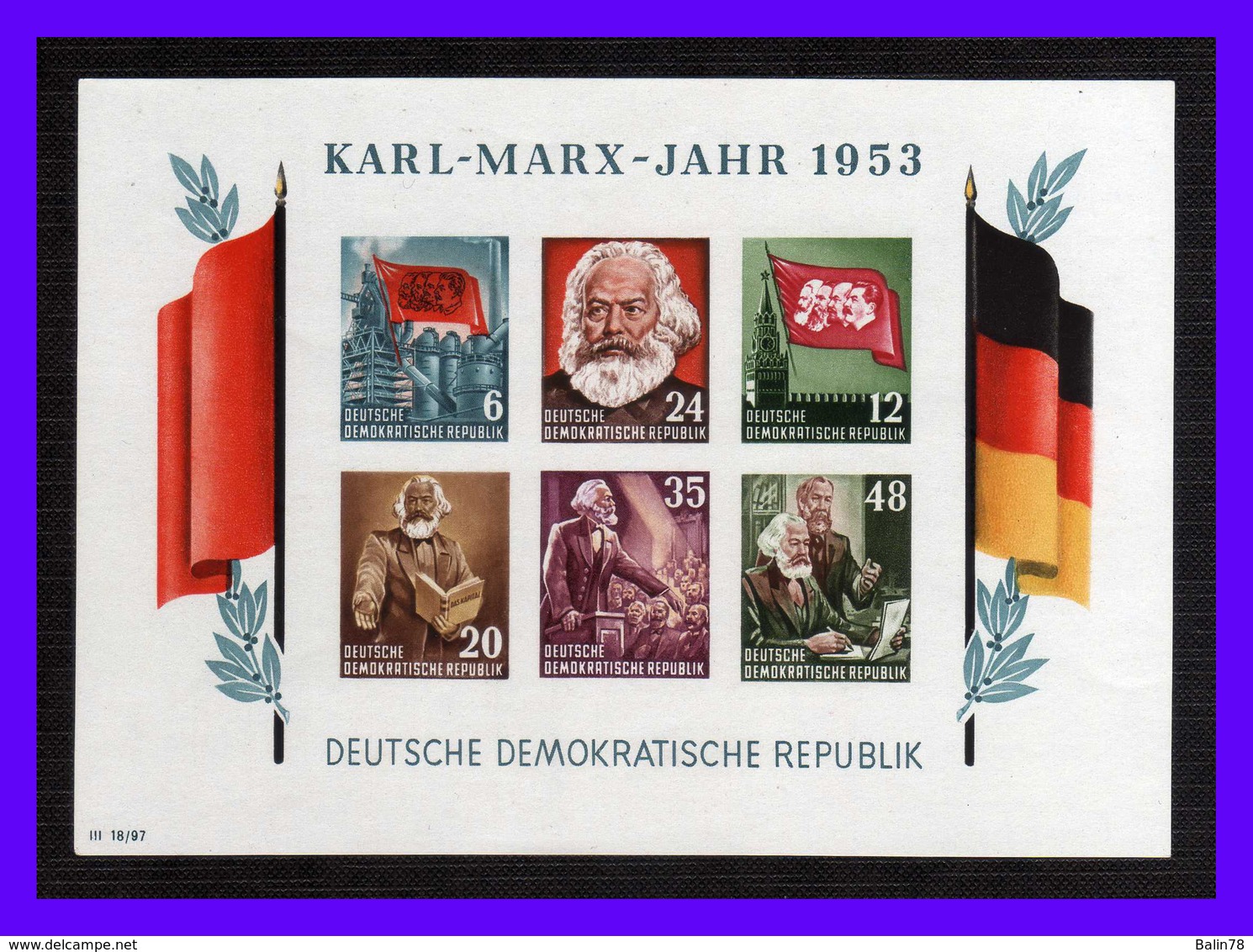 1953 - Alemania DDR - Sc. 144a - Imperforada - MNH - Lujo - AL-175 - 02 - Nuevos