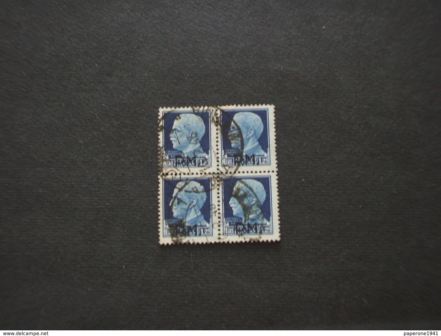 ITALIA - P.M. 1942 IMPERIALE 1,25 , In Quartina(block Of Four) - Usati