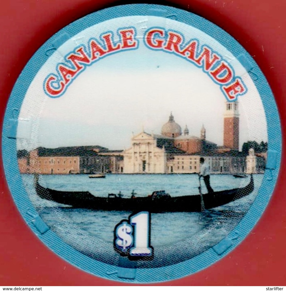 $1 Casino Chip. Costa Mediterranea, Canale Grand Cruise Ship[. K95. - Casino