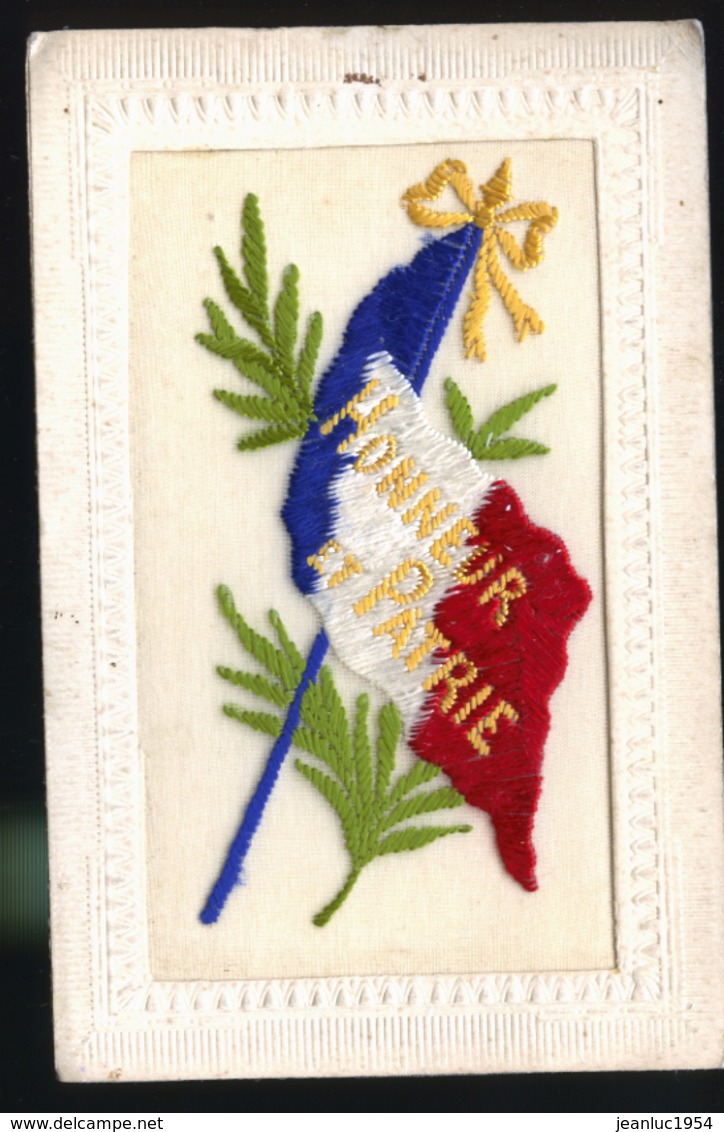 CARTE BRODEE HONNEUR PATRIE CP CIRCULEE - Patriotiques