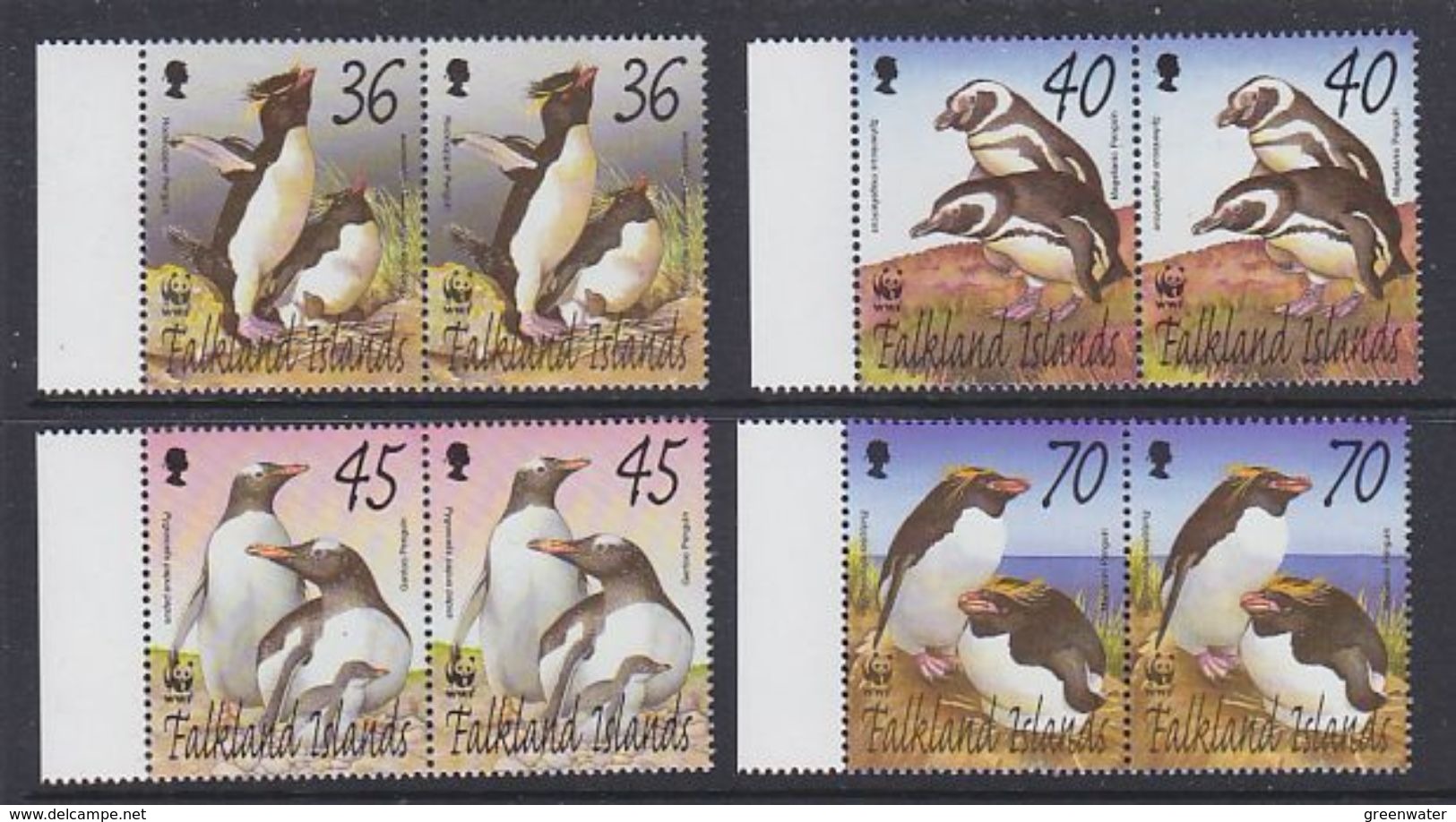 Falkland Islands 2002 WWF/Penguins 4v (pair)  ** Mnh (37728A) - Falklandeilanden