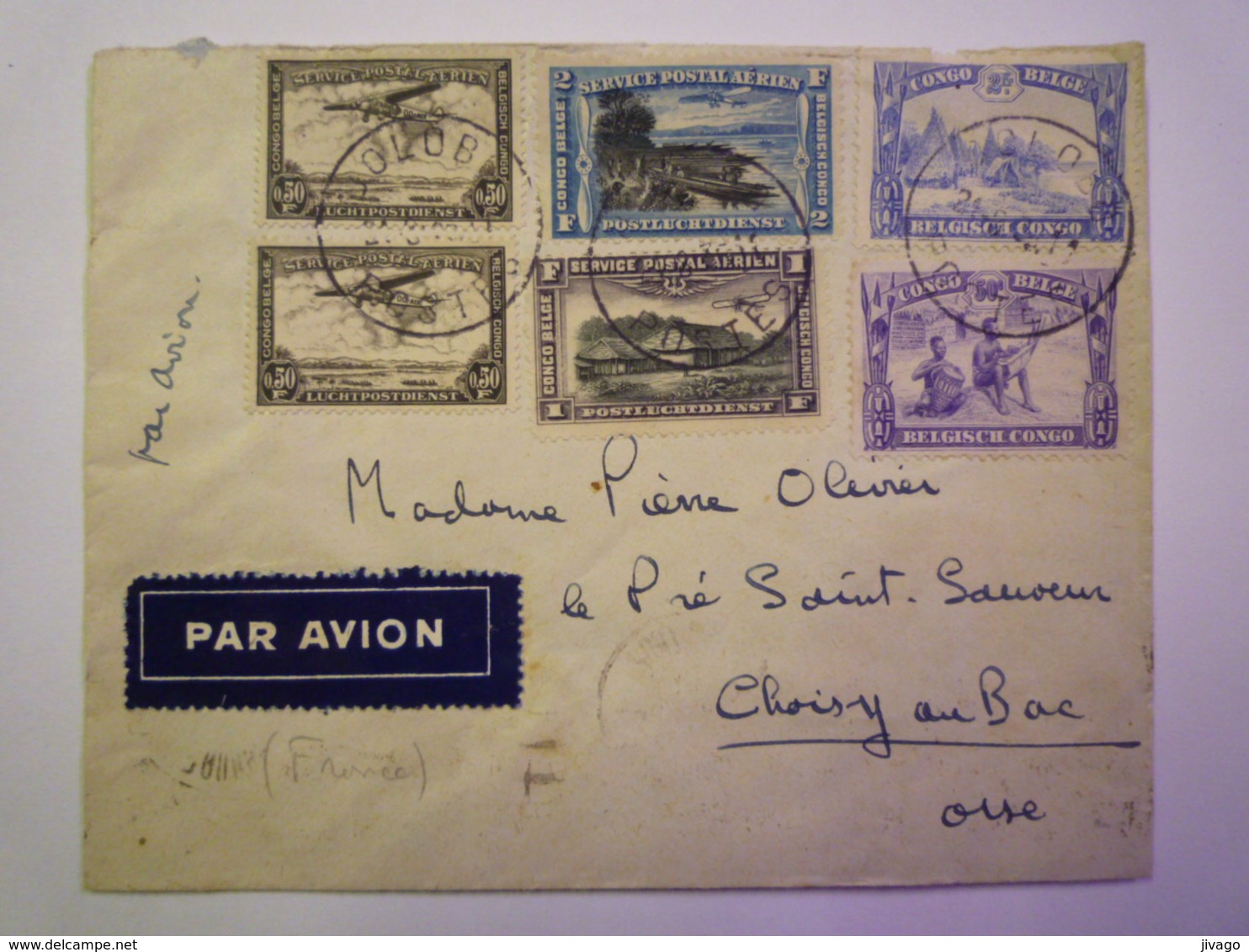 ENVELOPPE  Au Départ Du  CONGO BELGE  à Destination De  PARIS  1935    - Storia Postale