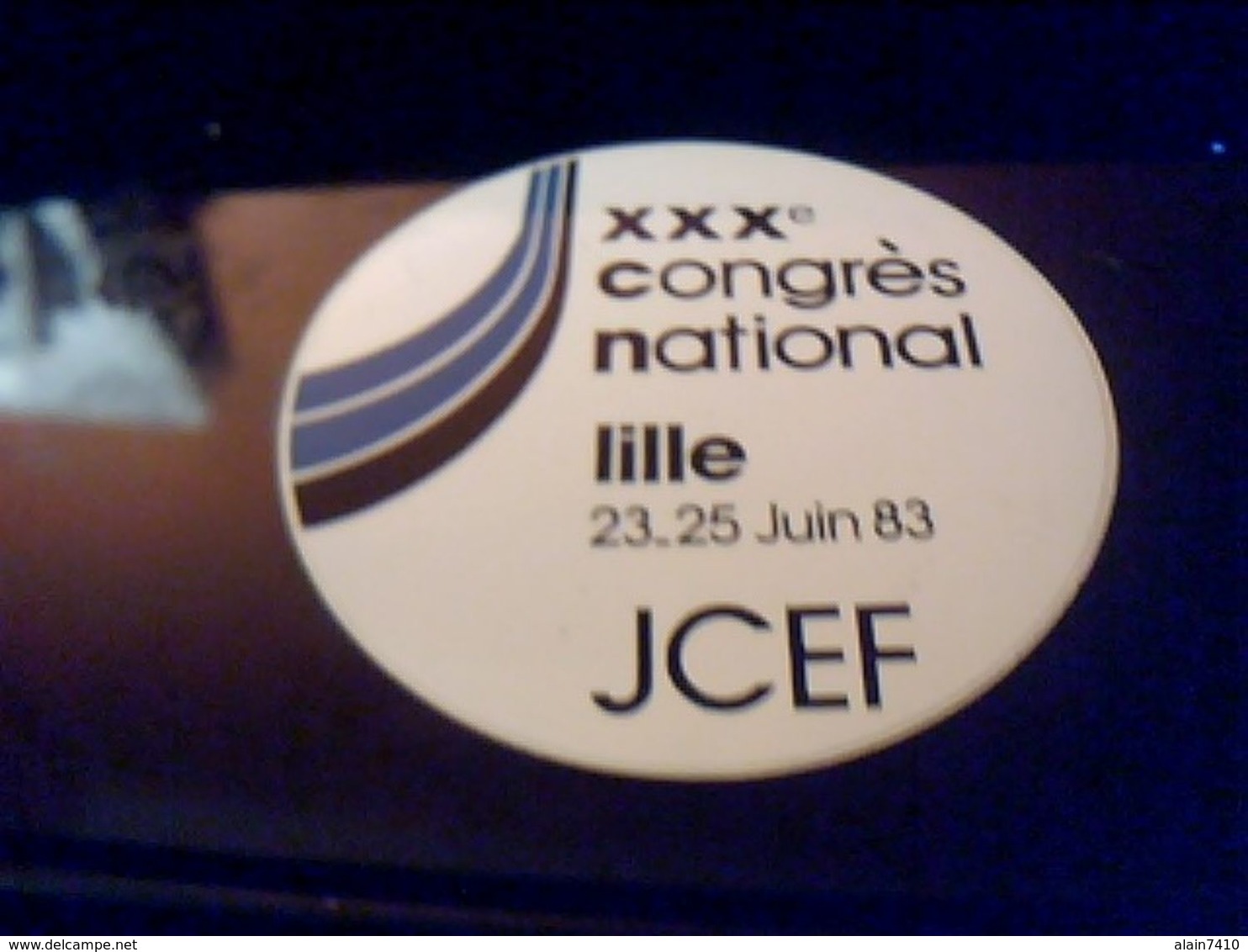 Autocollant Ancien  Logo J.C.E.F.   De Lille 3 -ème Congrès National Année 1983  Enseignement Scolaire Libre - Stickers