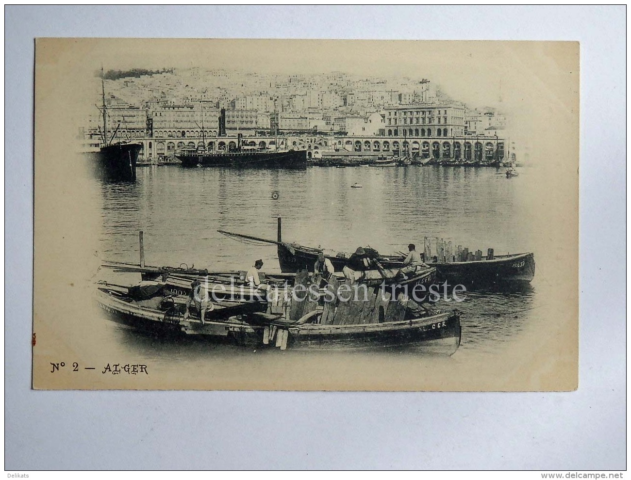 ALGERIA ALGERI ALGER Fisherman Boat Old Postcard - Algeri