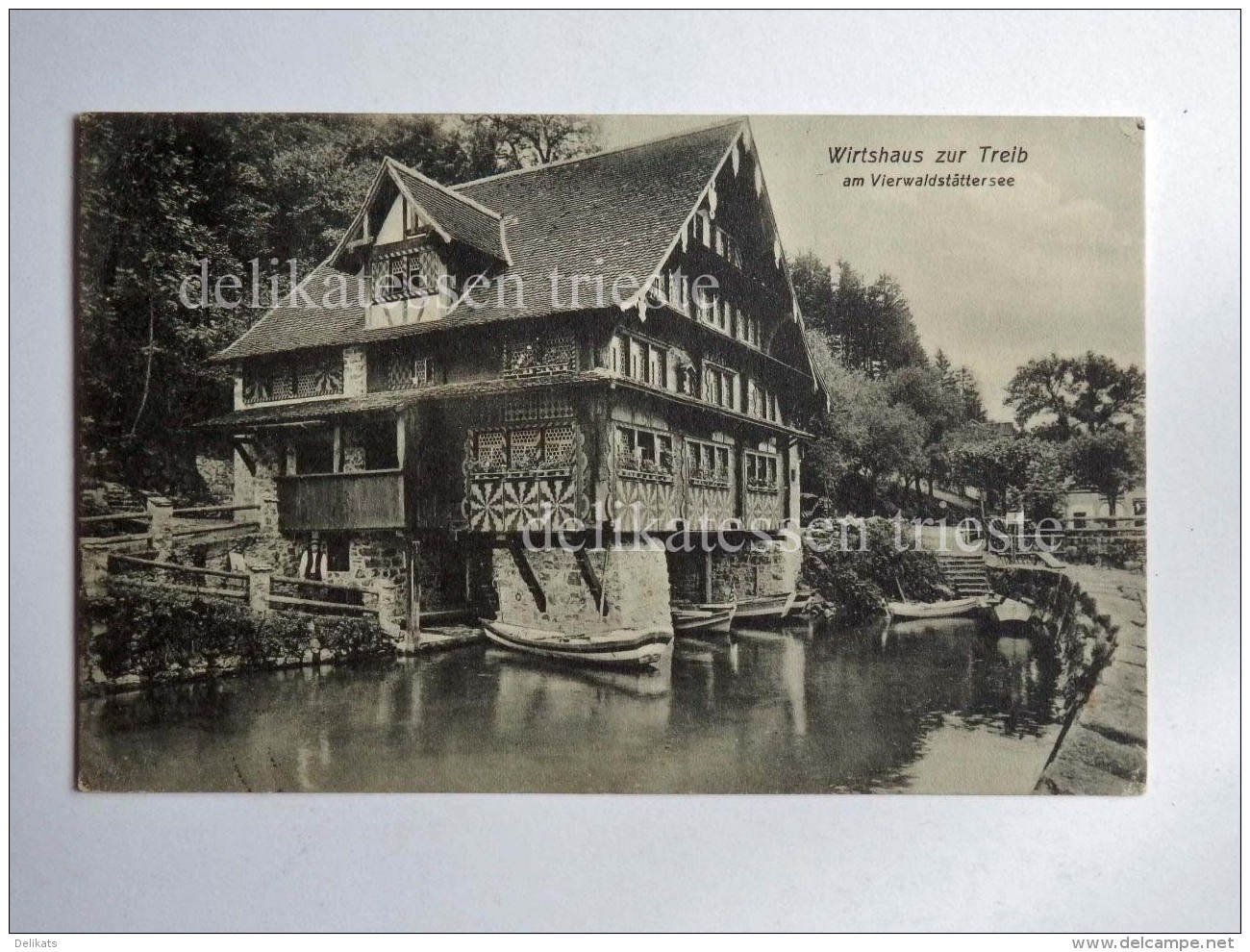 SVIZZERA Wirtshaus TREIB LUCERNE Lake Vierwaldstättersee CPA AK Old Postcard Suisse - Lucerne