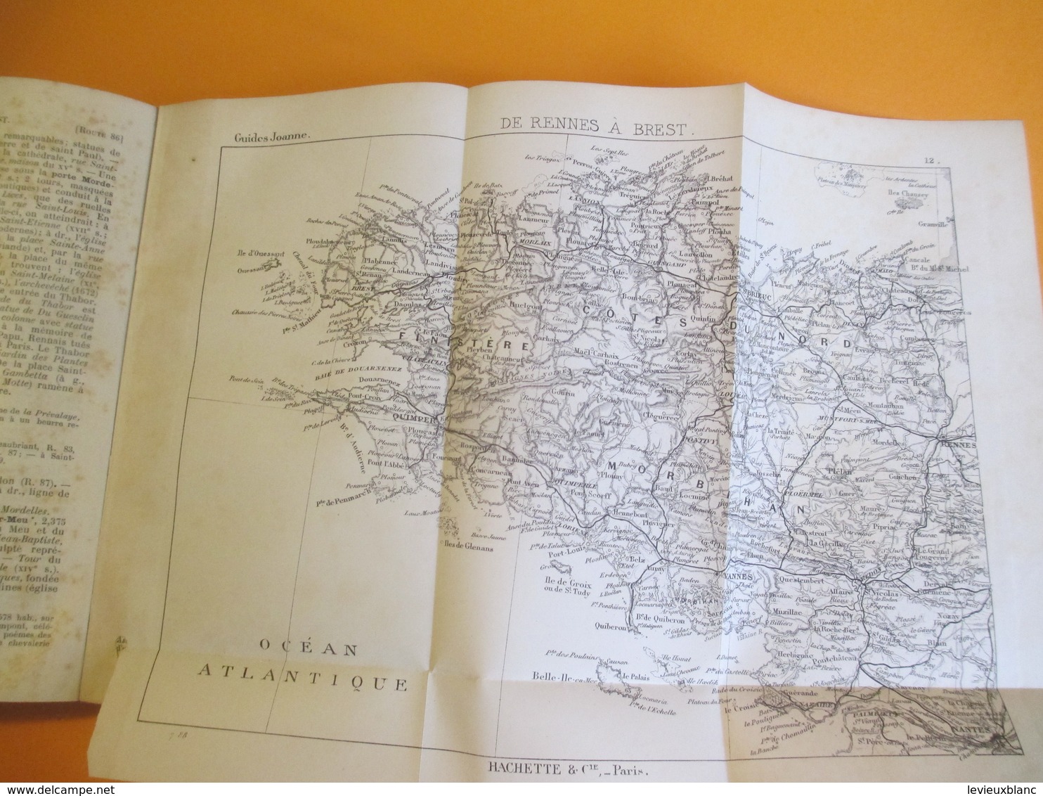 Joanne/Guide Voyageur Train / France /Réseau OUEST/Normandie-Bretagne-Maine & Perche/Librairie Hachette/ 1892 PGC161