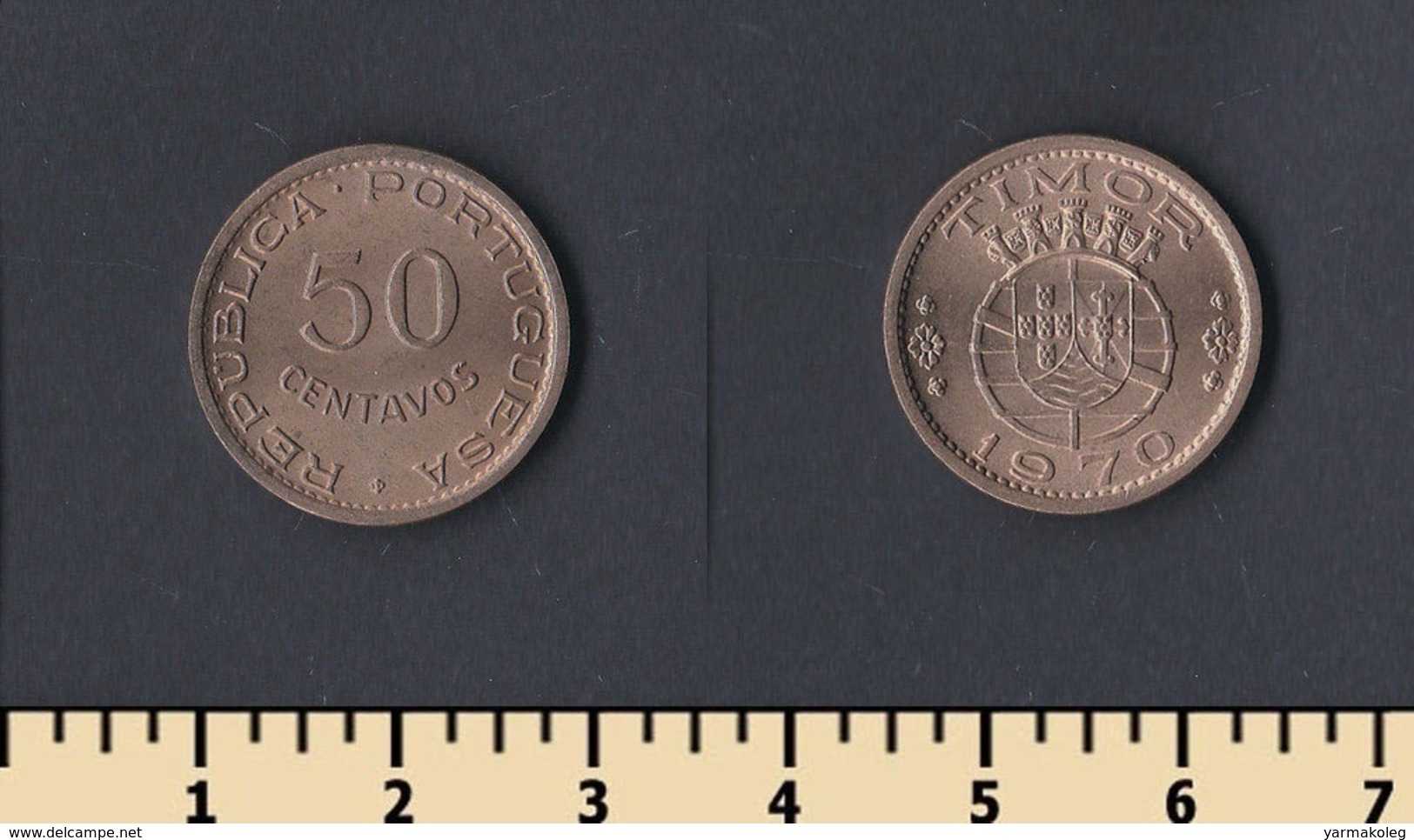 Portuguese Timor 50 Centavos 1970 - Timor