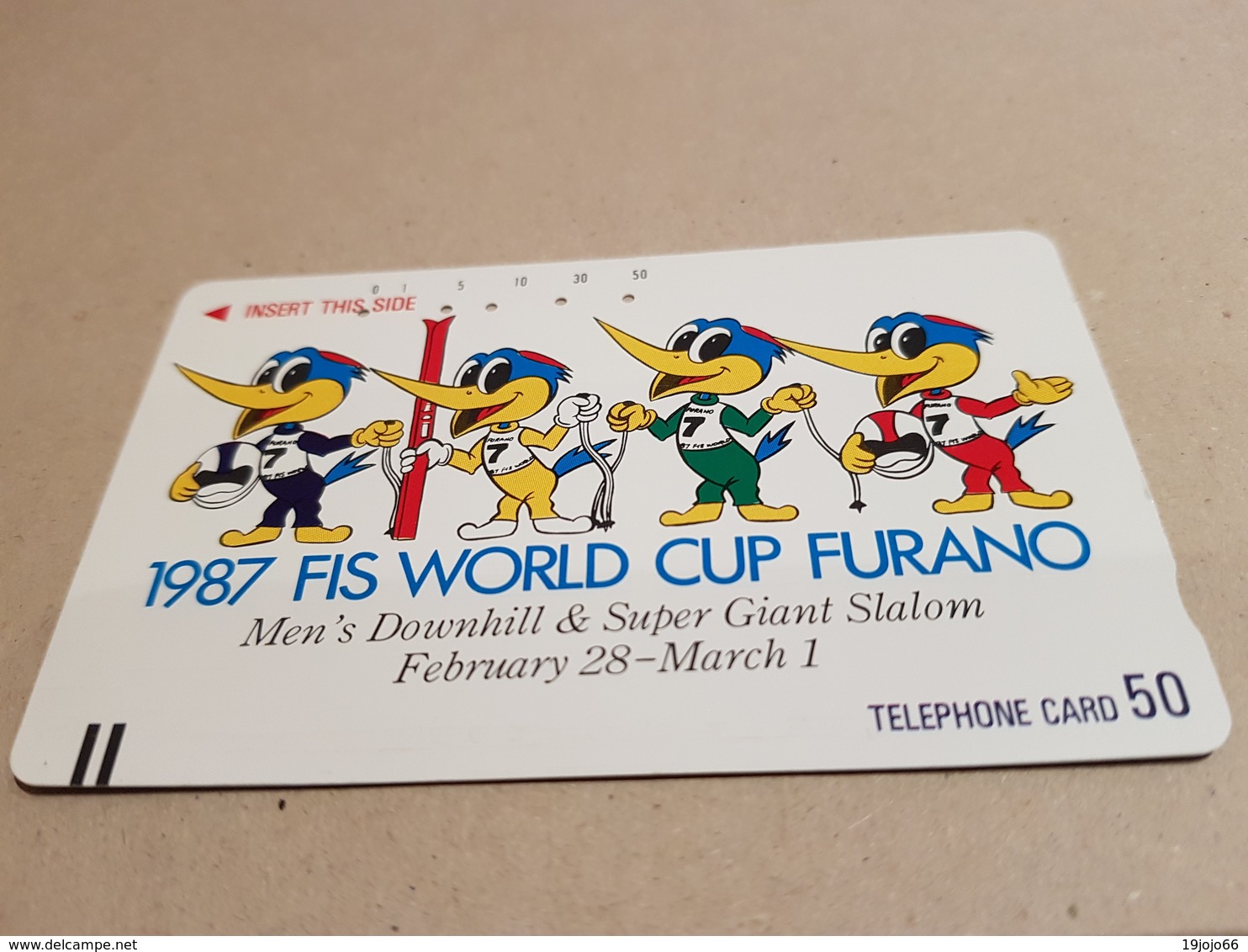 Ancienne Telecarte Japon - Balkenkarte / Front Bar Card Japan / Japonese Comic FIS World Cup Furano -110-17337 - Japan