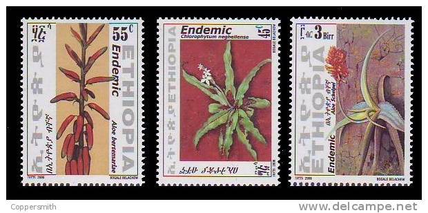 (430) Ethiopia / Ethiopie  Flowers / Fleurs / Blumen / Bloemen / Flora / Aloe  ** / Mnh  Michel 1836-38 - Ethiopia