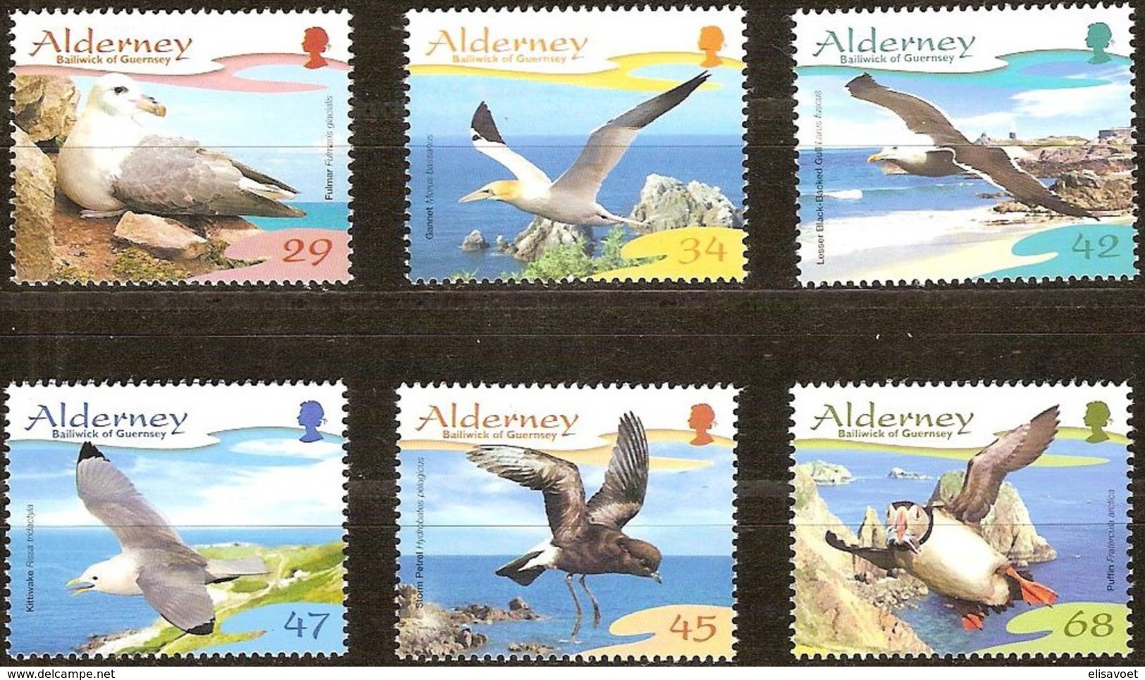 Alderney Aurigny 2006 Yvertn° 281-286 *** MNH Faune Oiseaux Vogels Birds Cote 13,50 Euro - Alderney