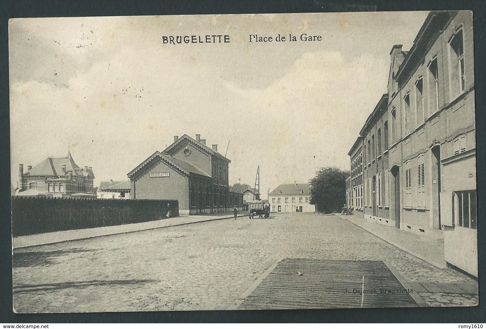 Brugelette. Place De La Gare. Station.  Voir Belle Oblitèration Au Dos. - Brugelette