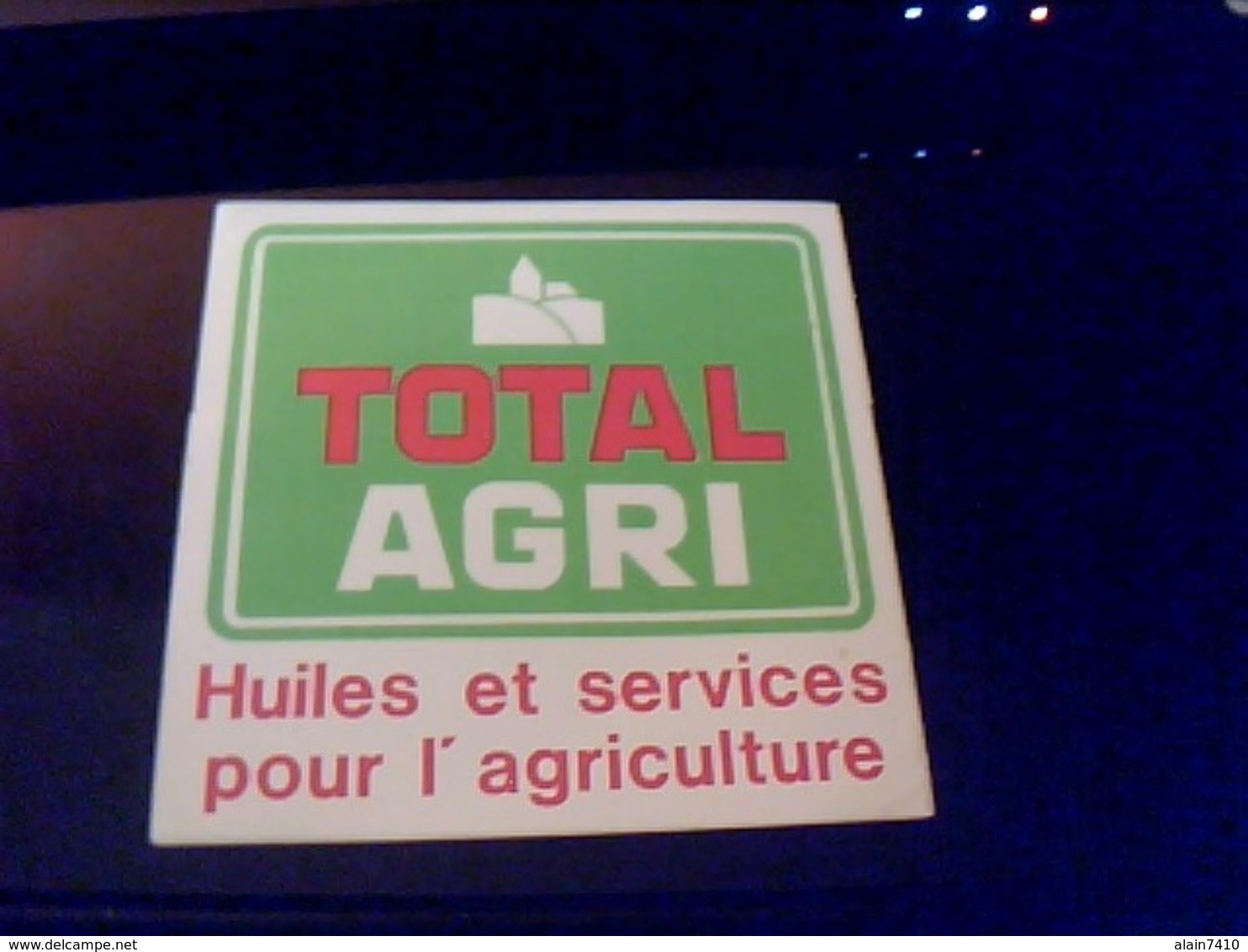 Autocollant Ancien Publicité  Agricuture Huile Moteur Agricole  Total  Agri - Aufkleber