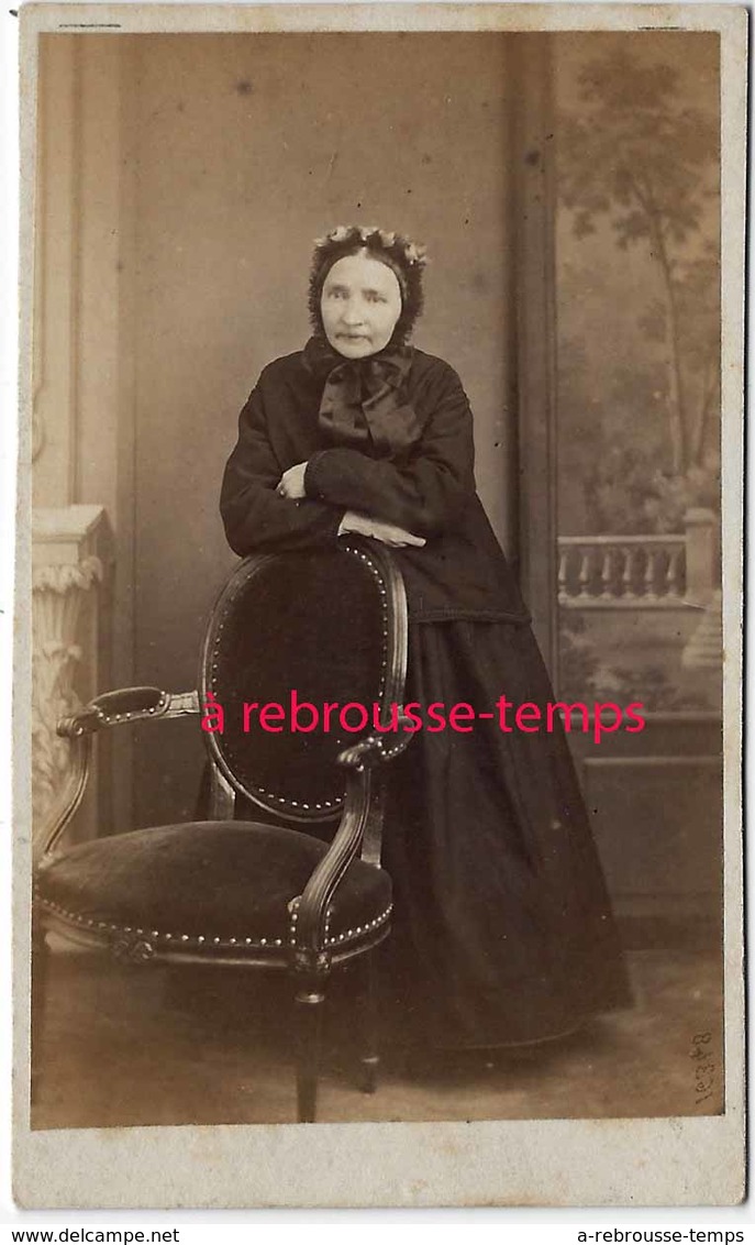 Belle CDV-pose Inhabituelle D'une Femme-mode Second Empire-photo Gerschel Frères à Strasbourg - Anciennes (Av. 1900)