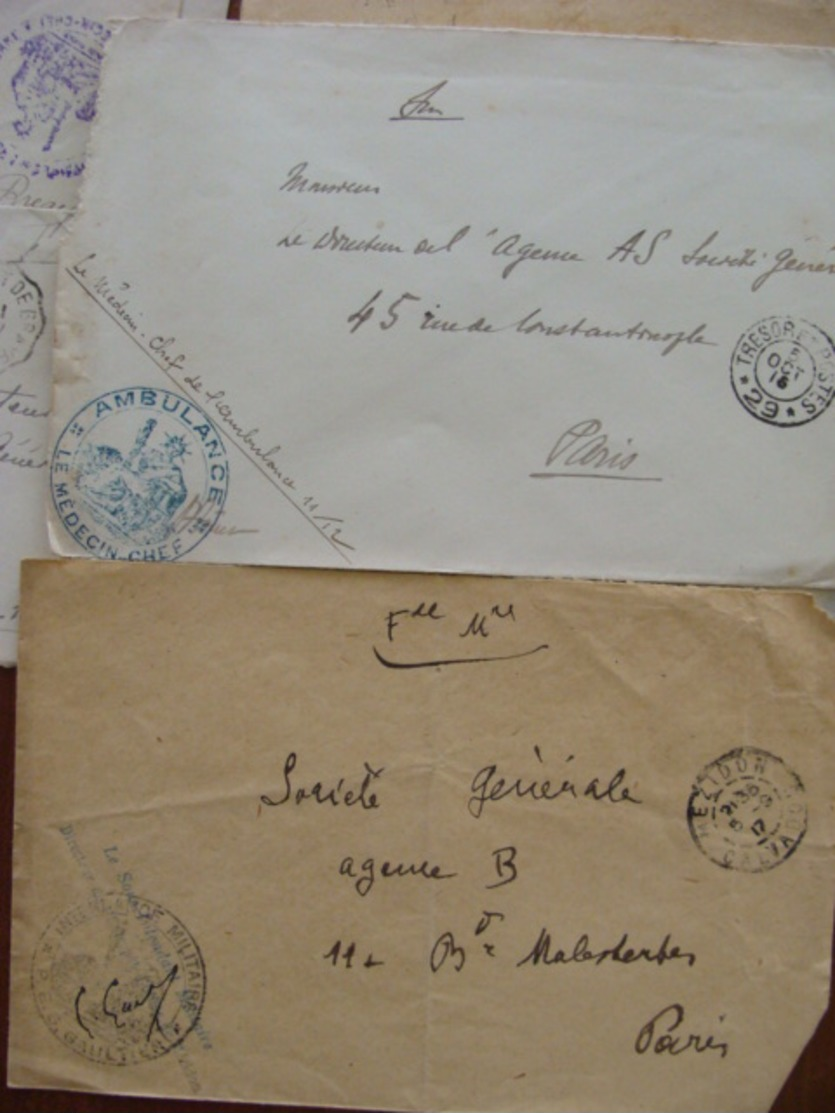 LOT 320 LETTRES CPA  CACHET MILITAIRE DE 1914 AUX ANNEES 1960 MARCOPHILIE TRESOR ET POSTE VOIR PHOTOS DU LOT