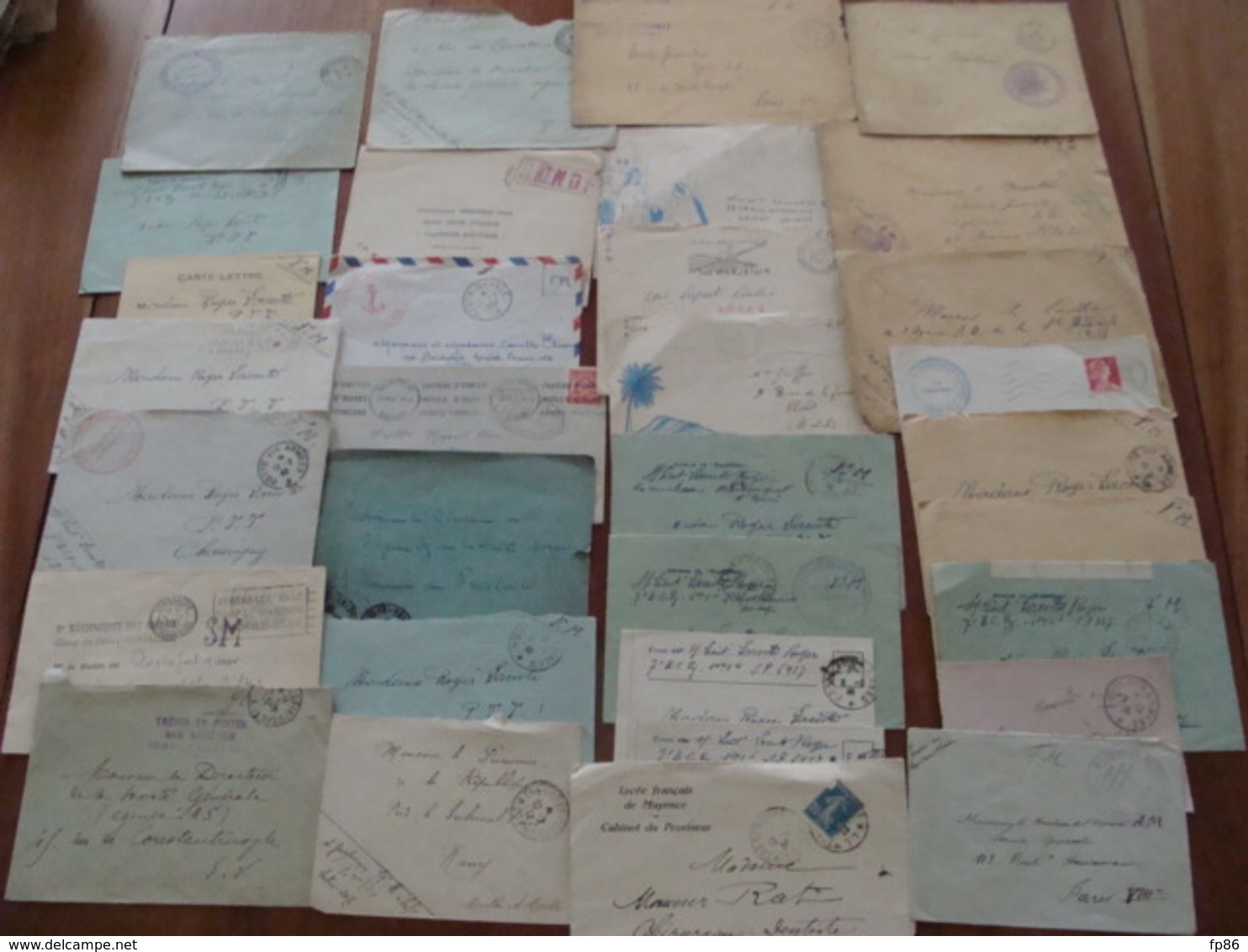 LOT 320 LETTRES CPA  CACHET MILITAIRE DE 1914 AUX ANNEES 1960 MARCOPHILIE TRESOR ET POSTE VOIR PHOTOS DU LOT