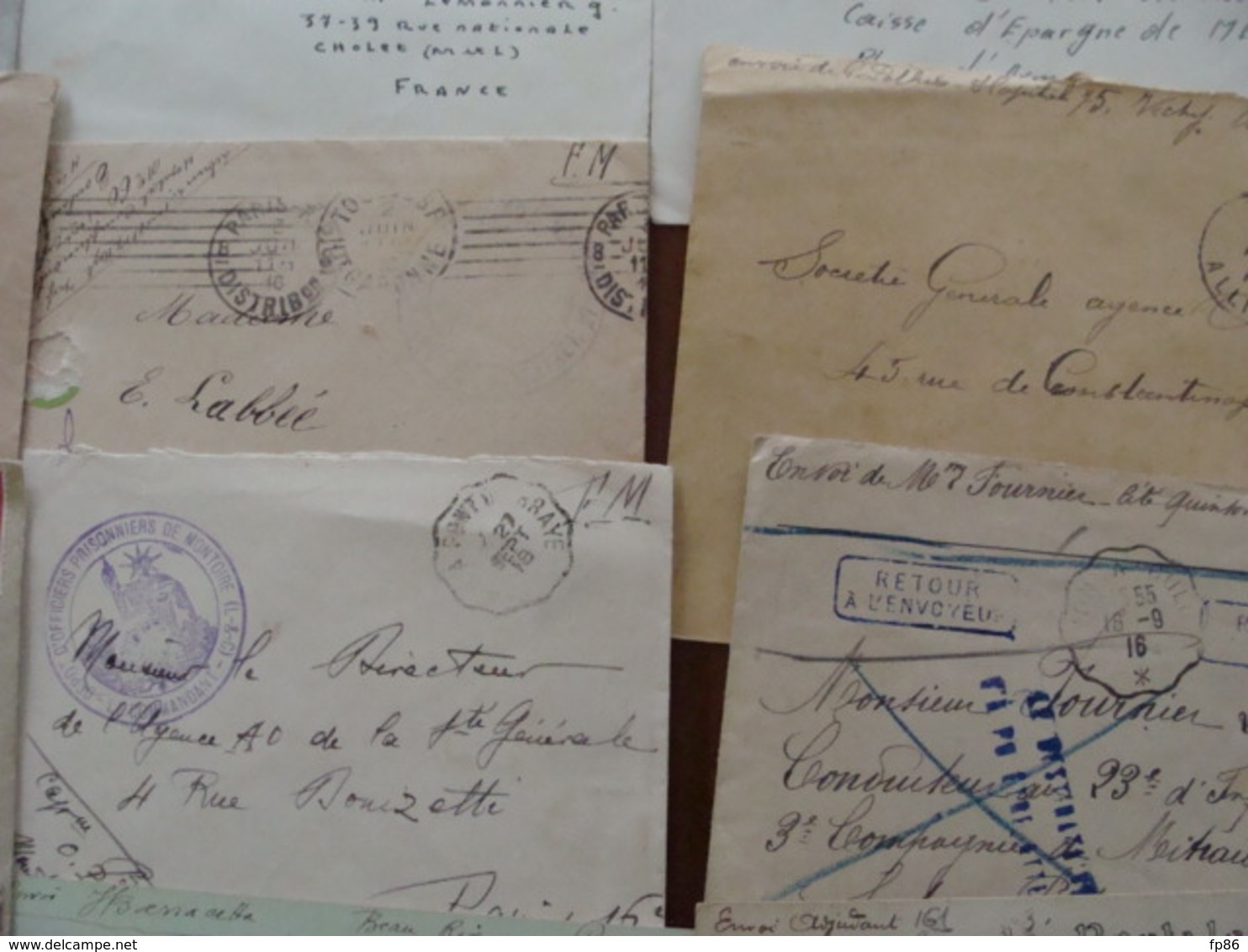 LOT 320 LETTRES CPA  CACHET MILITAIRE DE 1914 AUX ANNEES 1960 MARCOPHILIE TRESOR ET POSTE VOIR PHOTOS DU LOT