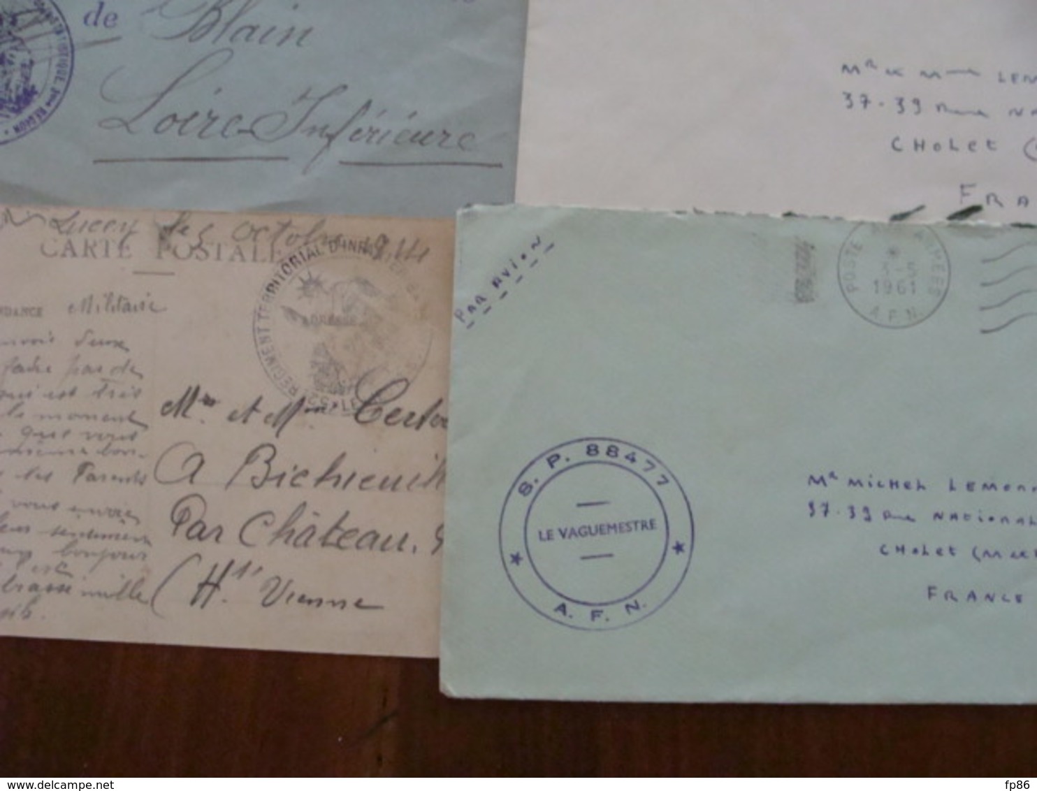 LOT 320 LETTRES CPA  CACHET MILITAIRE DE 1914 AUX ANNEES 1960 MARCOPHILIE TRESOR ET POSTE VOIR PHOTOS DU LOT