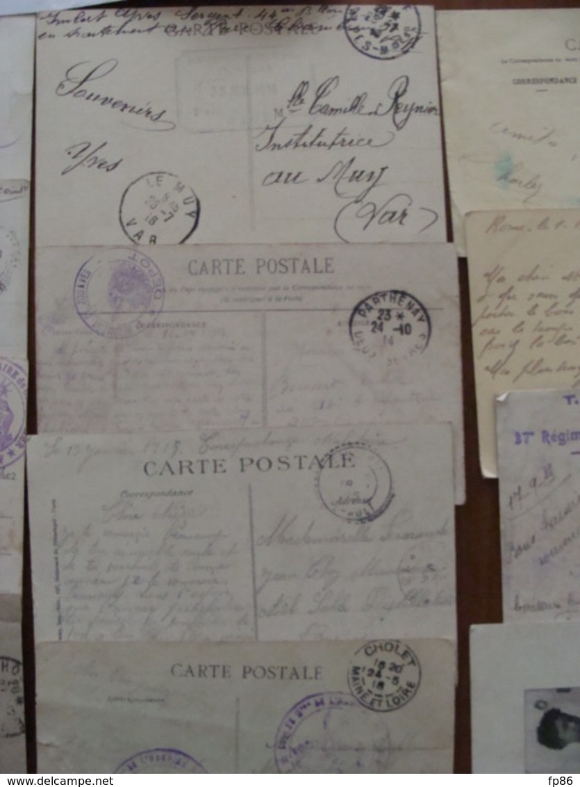 LOT 320 LETTRES CPA  CACHET MILITAIRE DE 1914 AUX ANNEES 1960 MARCOPHILIE TRESOR ET POSTE VOIR PHOTOS DU LOT