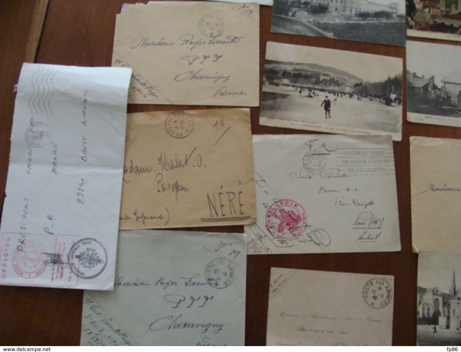 LOT 320 LETTRES CPA  CACHET MILITAIRE DE 1914 AUX ANNEES 1960 MARCOPHILIE TRESOR ET POSTE VOIR PHOTOS DU LOT