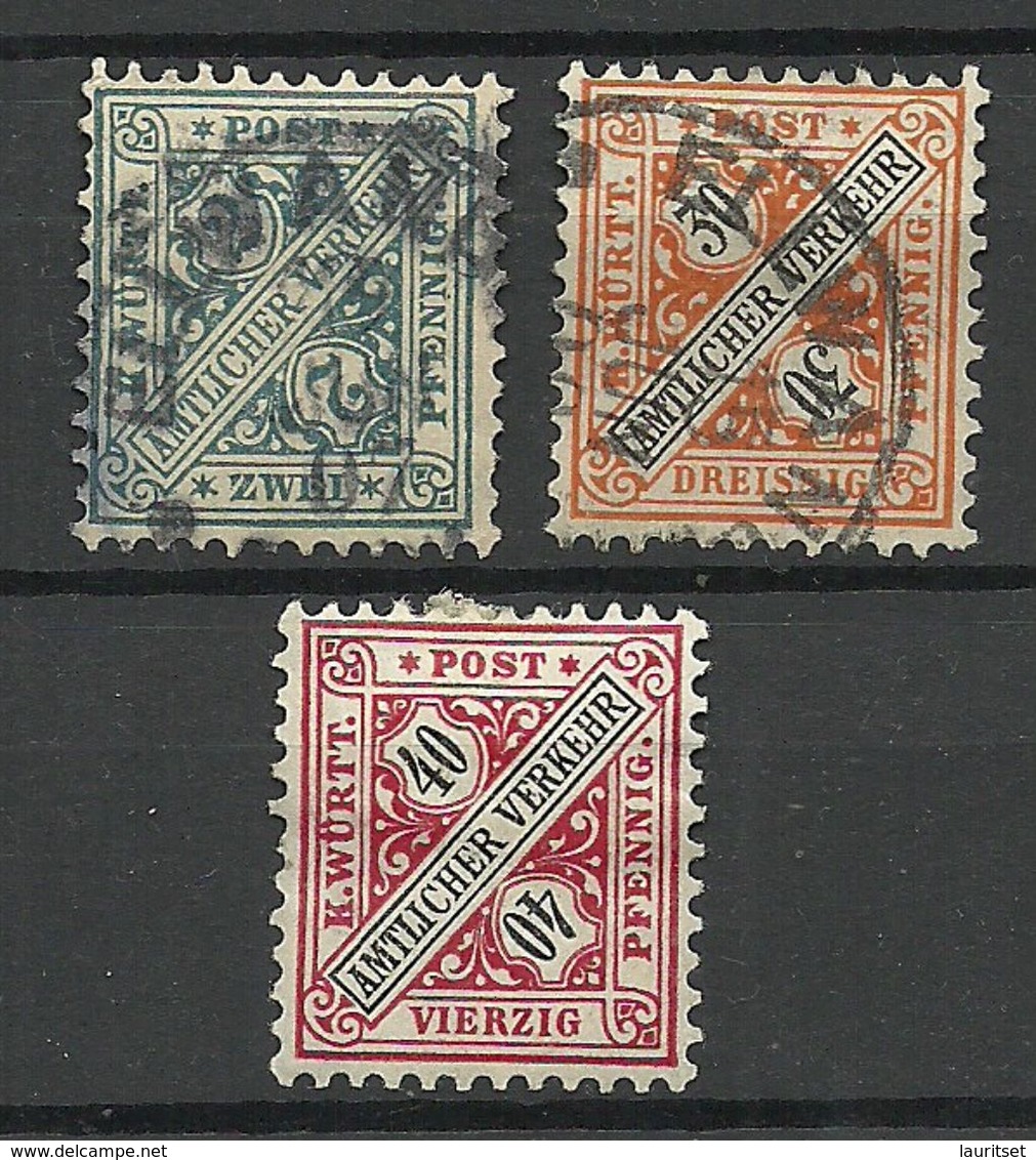 Deutschland Württemberg 1896/1902 Michel 214 - 216 Dienstmarken O/* - Autres & Non Classés