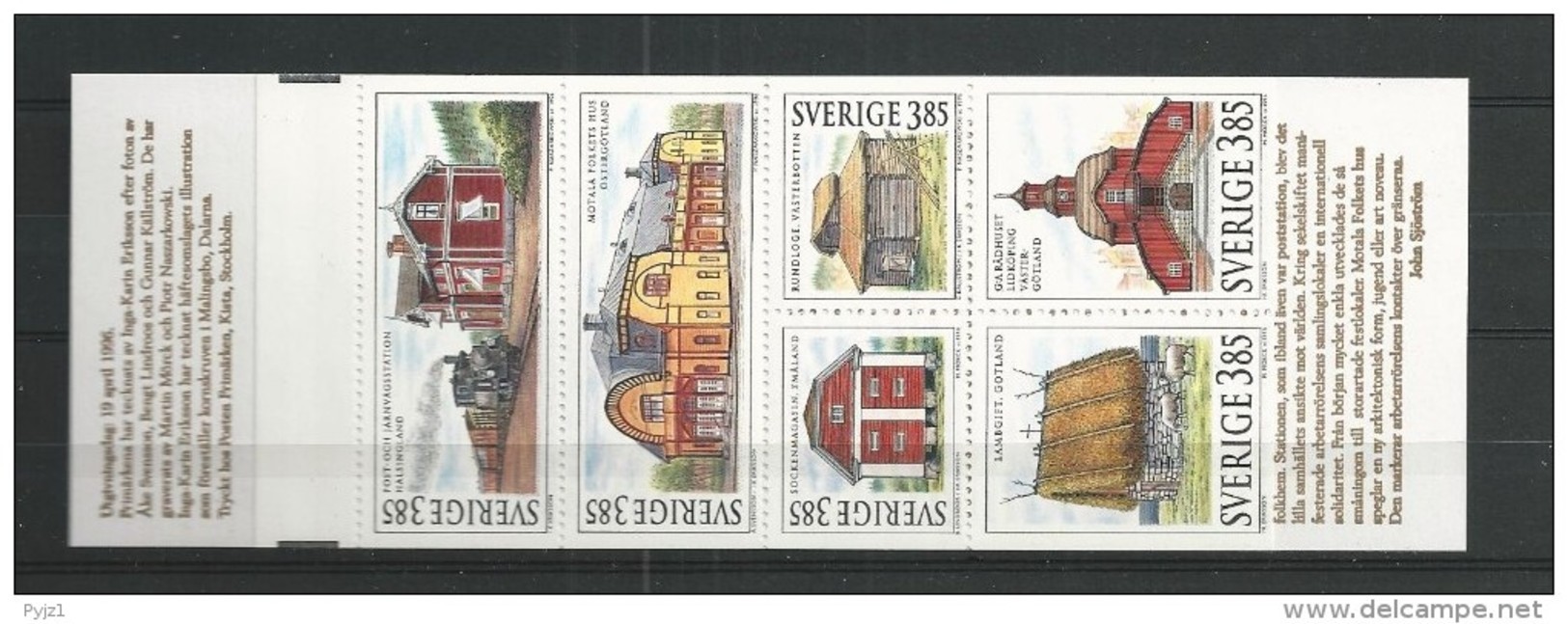 1996 MNH Schweden, Sweden, Sverige, Booklet, Postfris - 1981-..