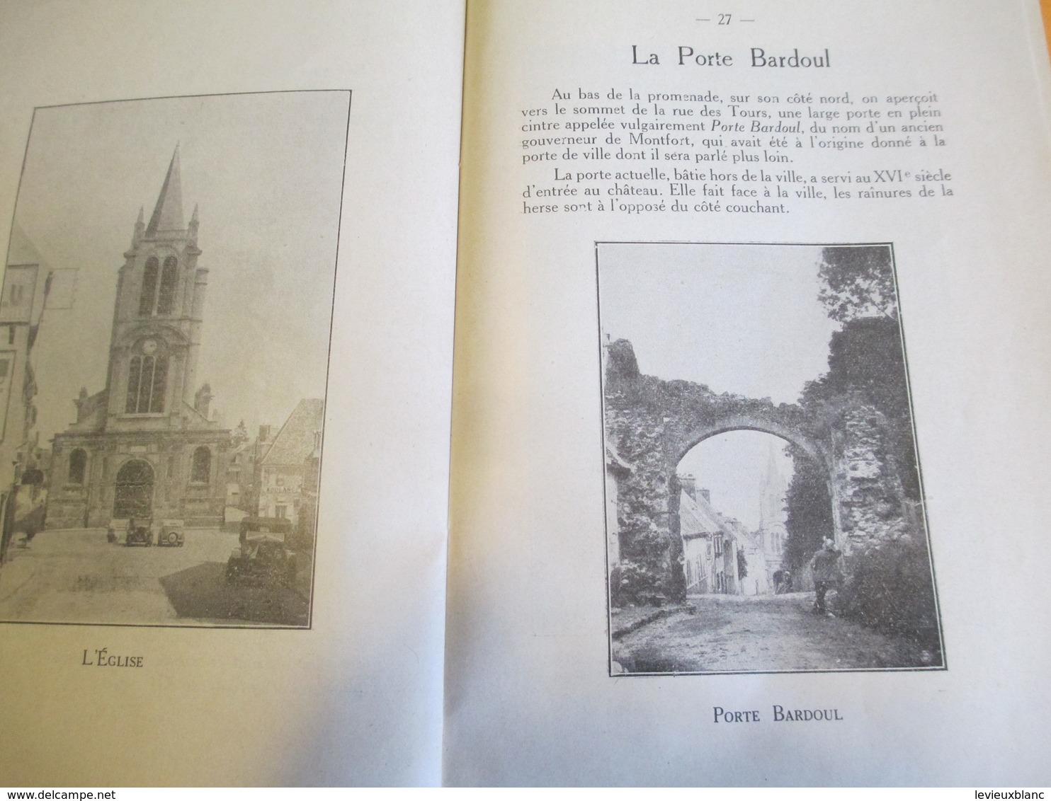 Guide Historique du Visiteur/MONTFORT l'AMAURY/Delville/30 Illust./Carte de la Ville/ Leroy /Rambouillet//1932 PGC165