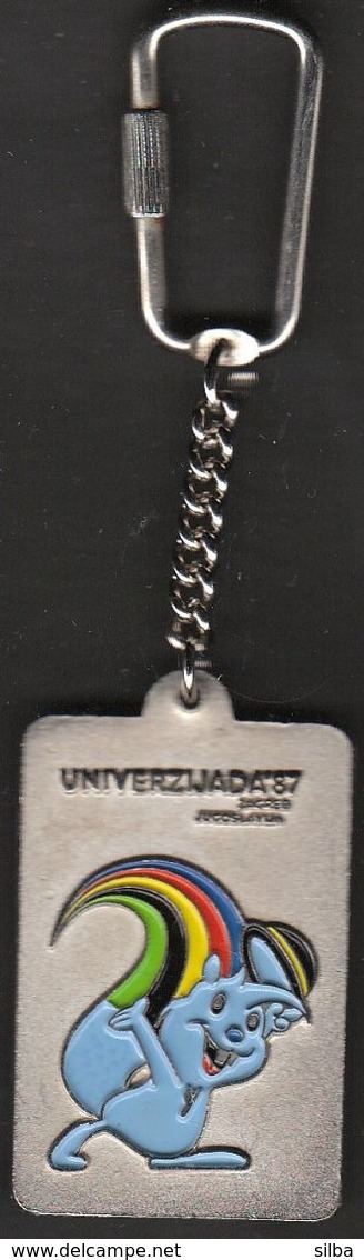 Universiade, Universiada Zagreb 1987 Croatia / Sport / Keyring, Keychain, Key Chain / Mascot ZAGI - Other & Unclassified