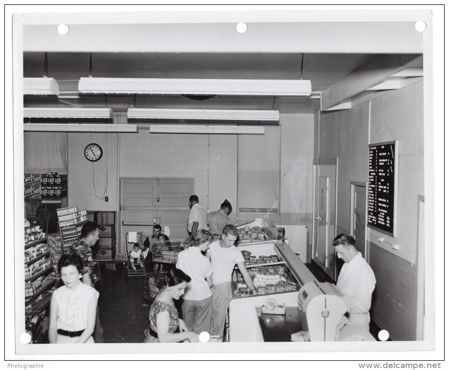 Orlando AFB US Air Force Familles Au Supermarche Base Militaire Aerienne Ancienne Photo 1960's - War, Military