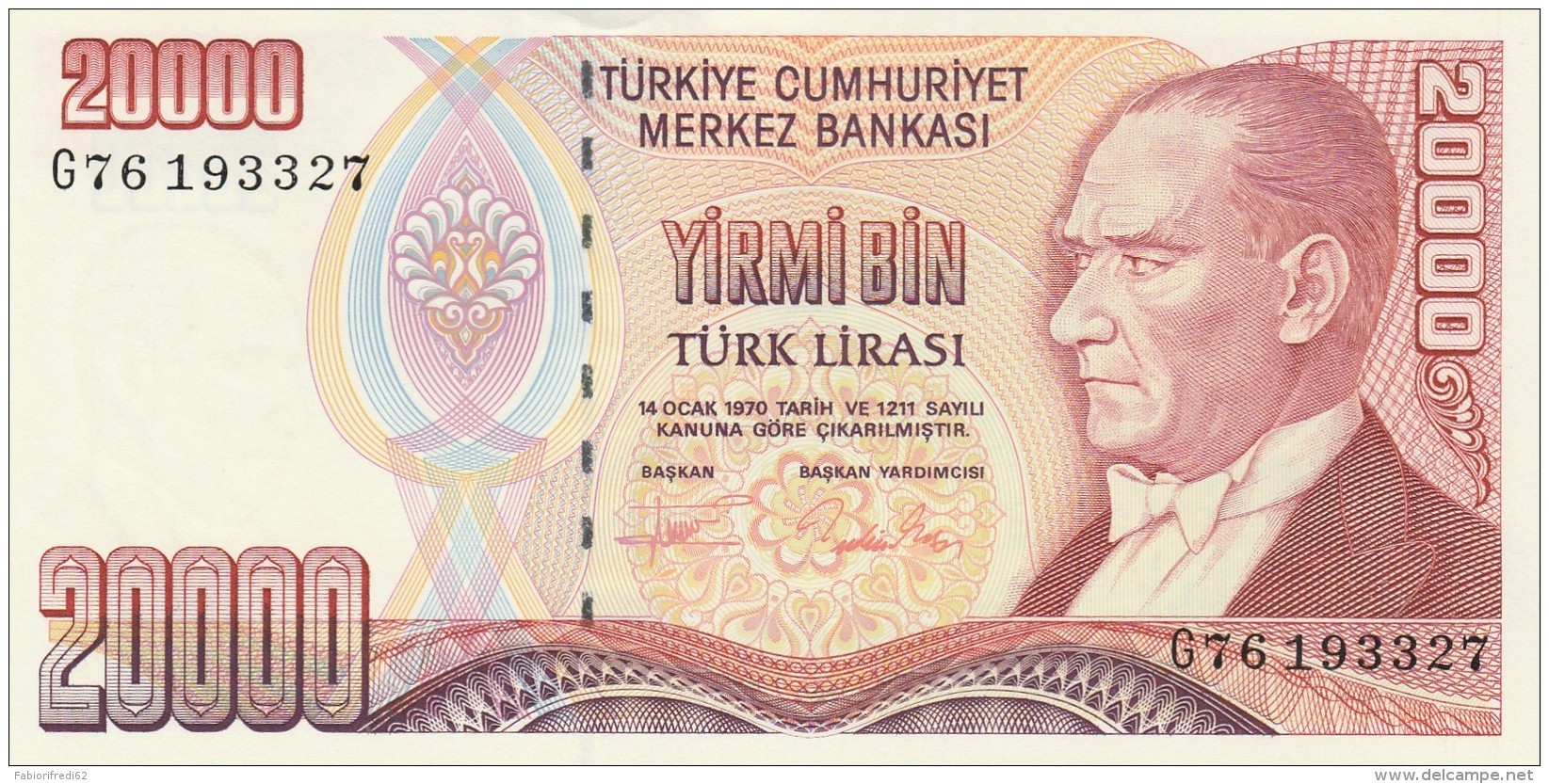 TURCHIA 20000 LIRAS -UNC - Turchia