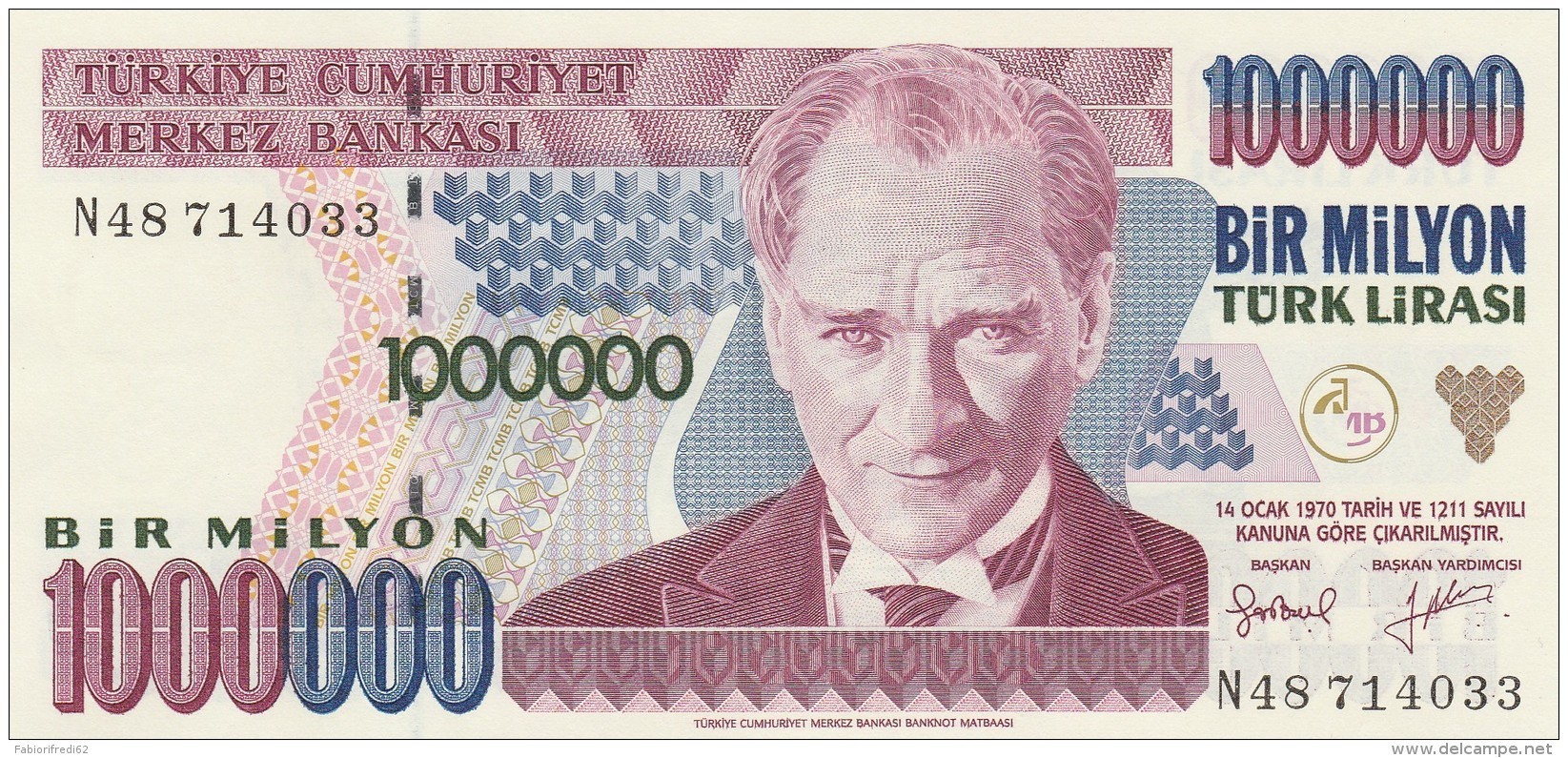 TURCHIA 1000000 LIRAS -UNC - Turquie