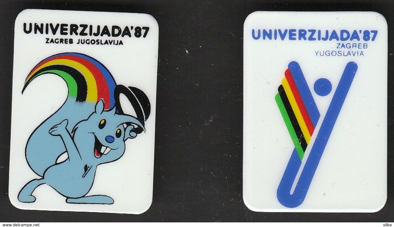 Universiade, Universiada Zagreb 1987 Croatia Yugoslavia / Sport / Pin, Badge, Badges / Mascot ZAGI - Other & Unclassified