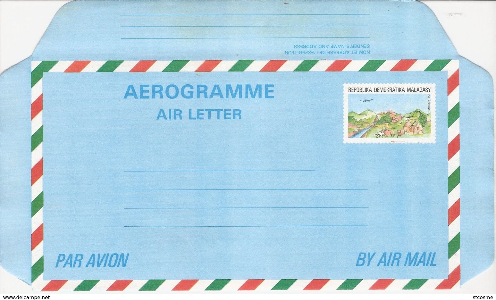 Entier / Stationery / PS - Aerogramme Madagascar - Aérogramme 1 - Madagaskar (1960-...)