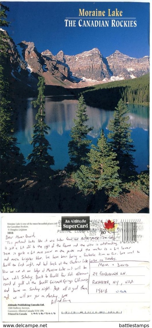 Canada 2004 Postcard Moraine Lake Canadian Rockies, Scott 2009 Maple Leaf Coil - Other & Unclassified