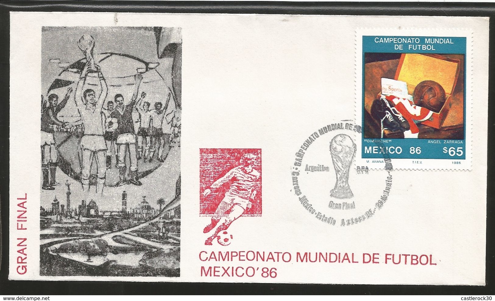 J) 1986 MEXICO, WORLD MEXICO SOCCER CHAMPIONSHIP 86, MAP, FLAG, CUP, GRAND FINALE, DIMANCHE, PORTRAIT OF ERNEST CHARLES - Mexico