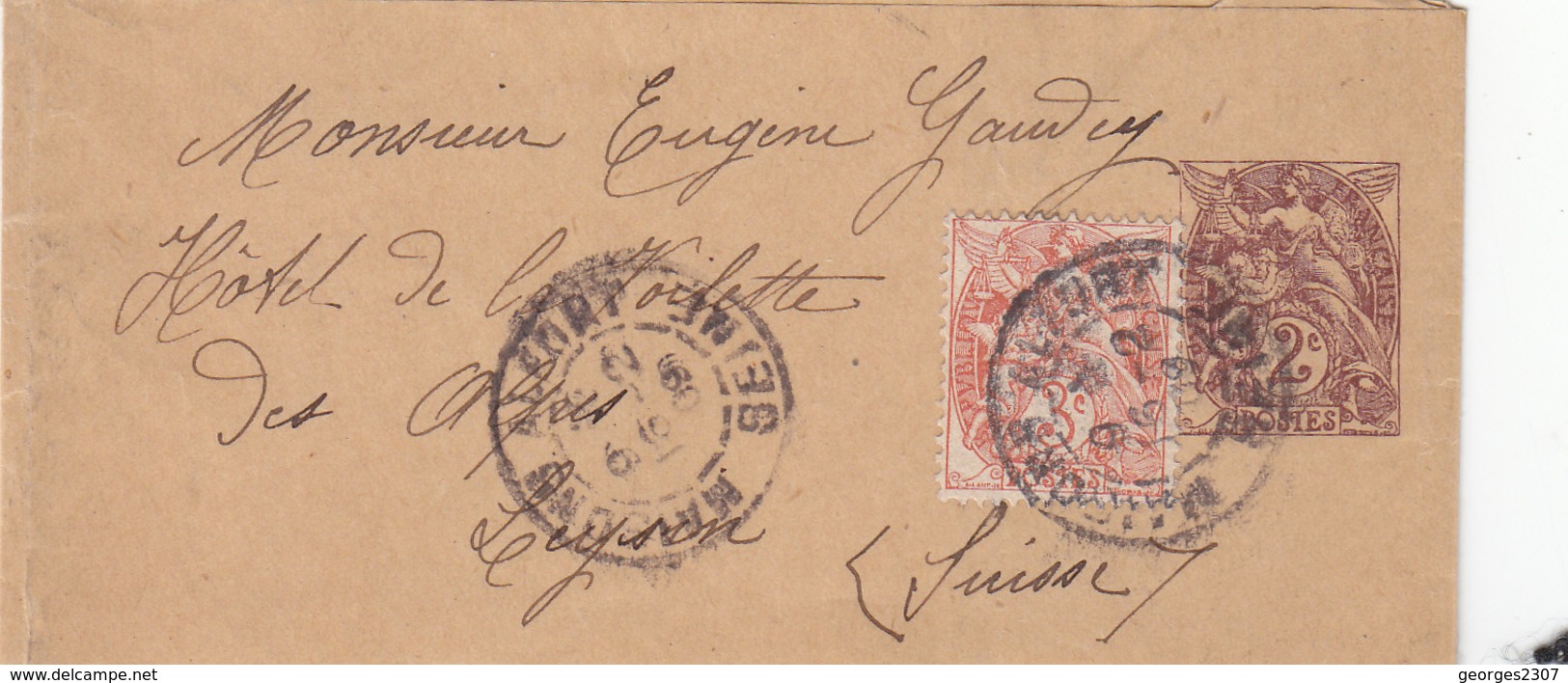 Entier Postal Pour Journeaux Oblitéré Avec Repiquage -  Type Blanc N°108BJ5- Date Au Dos N°843 - Bandes Pour Journaux