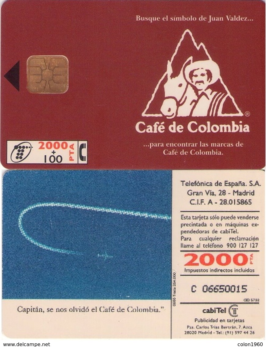 ESPAÑA. CP-066/2. CAFÉ DE COLOMBIA. Falta " En Capitán. 05-1995. (416) - Private Issues