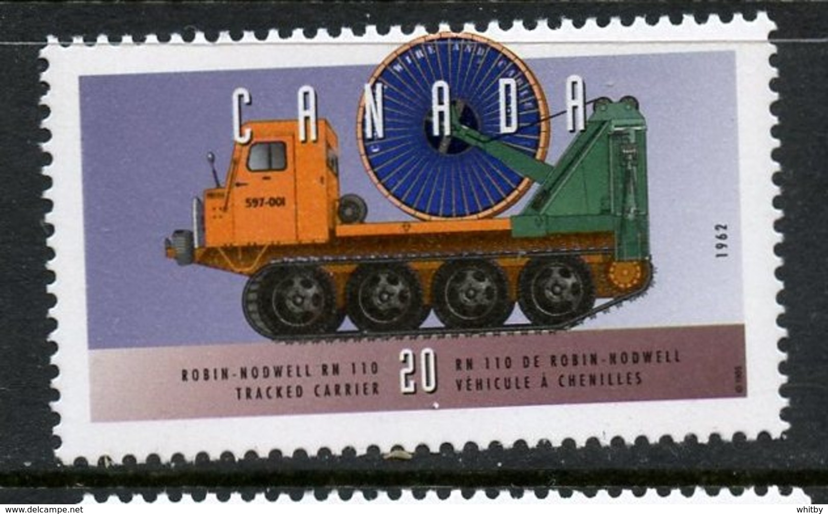 Canada 1996  20 Cent Robin Nodwell Carrier Issue  #1605w  MNH - Unused Stamps