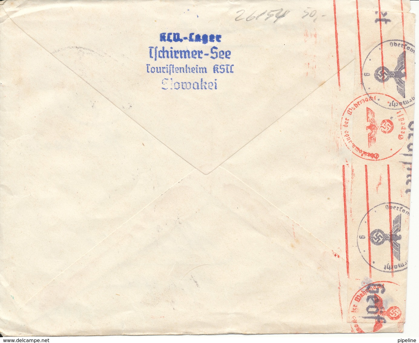 Slovakia Nazi Cencored Cover 14-6-1941 ?? - Covers & Documents