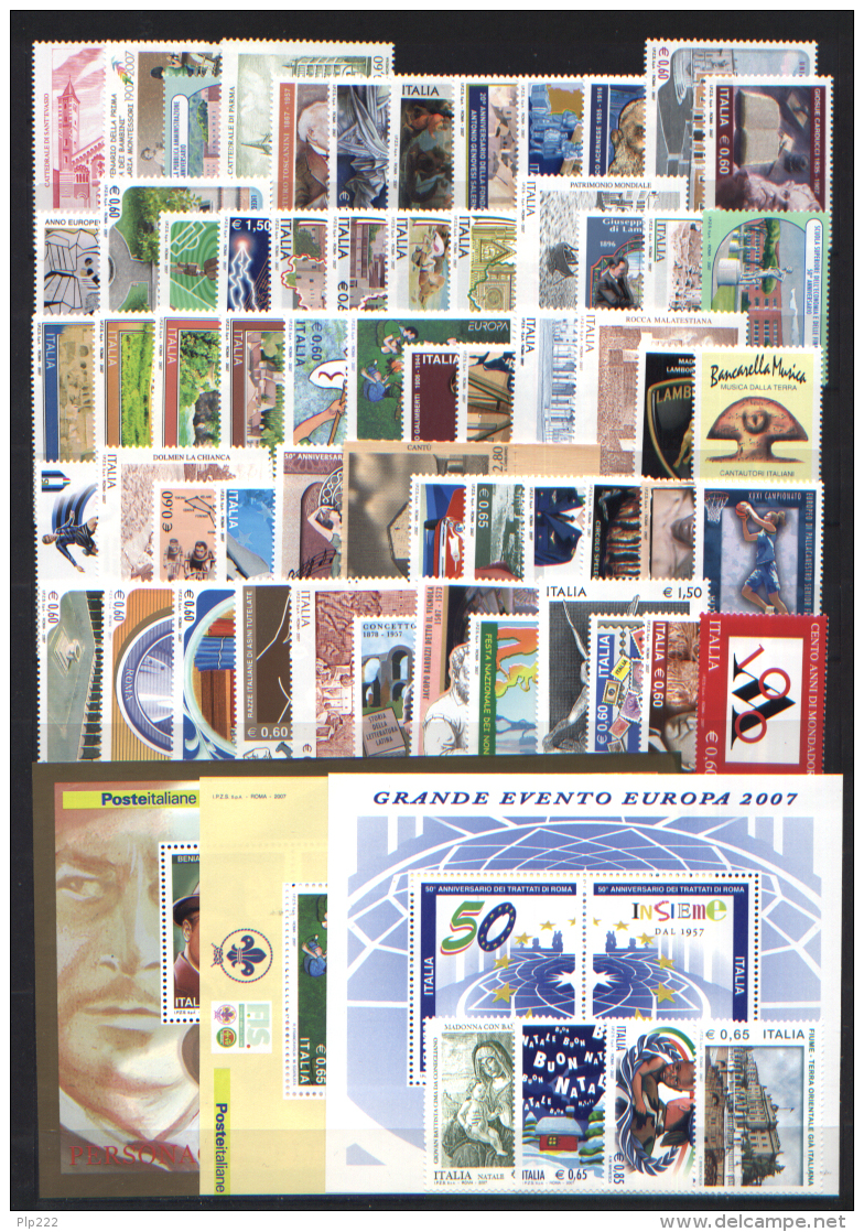 Italia Repubblica 2007 Annata Completa Commemorativi/Complete Year MNH/** - Années Complètes