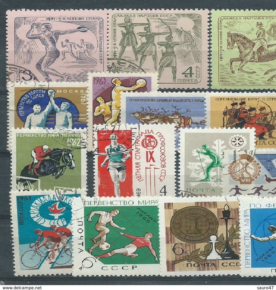 RU006   RUSSIA, SPORT DIVERSI  15  V.  - Usato - Colecciones