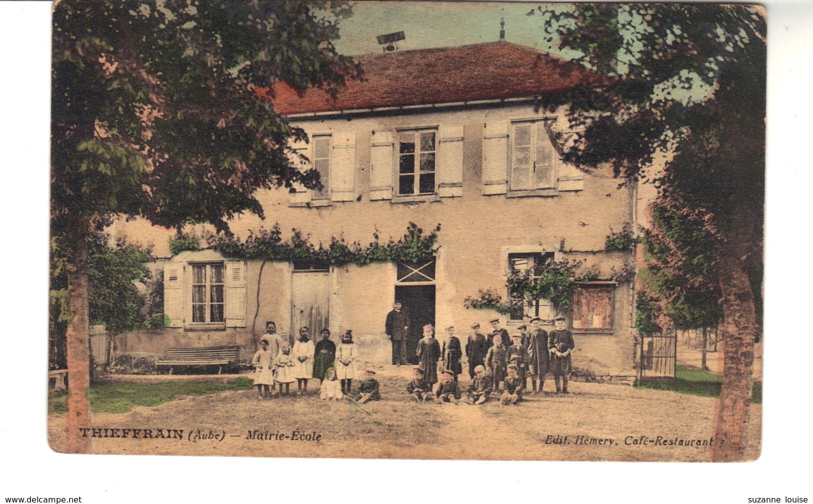 CPA - Coloriée   THIEFFRAIN (Aube)  Mairie-école - Sonstige & Ohne Zuordnung