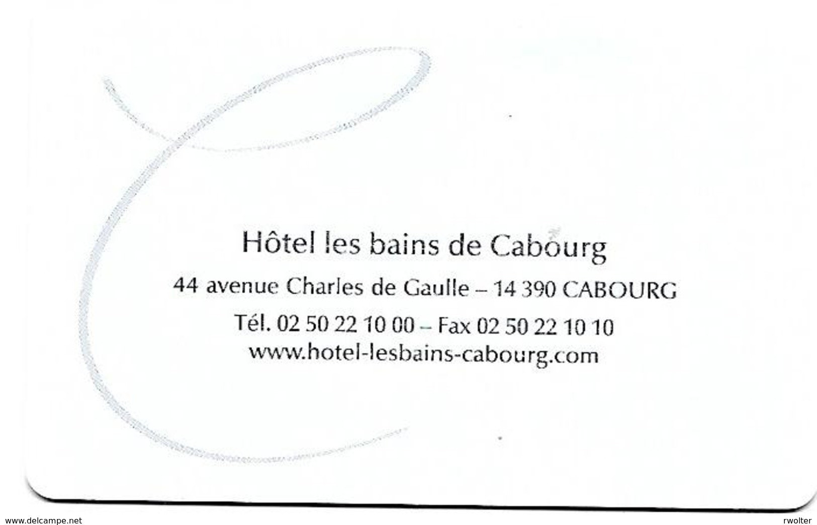 @ + CLEF D'HÔTEL : Thalazur - Bains De Cabourg - Hotelzugangskarten