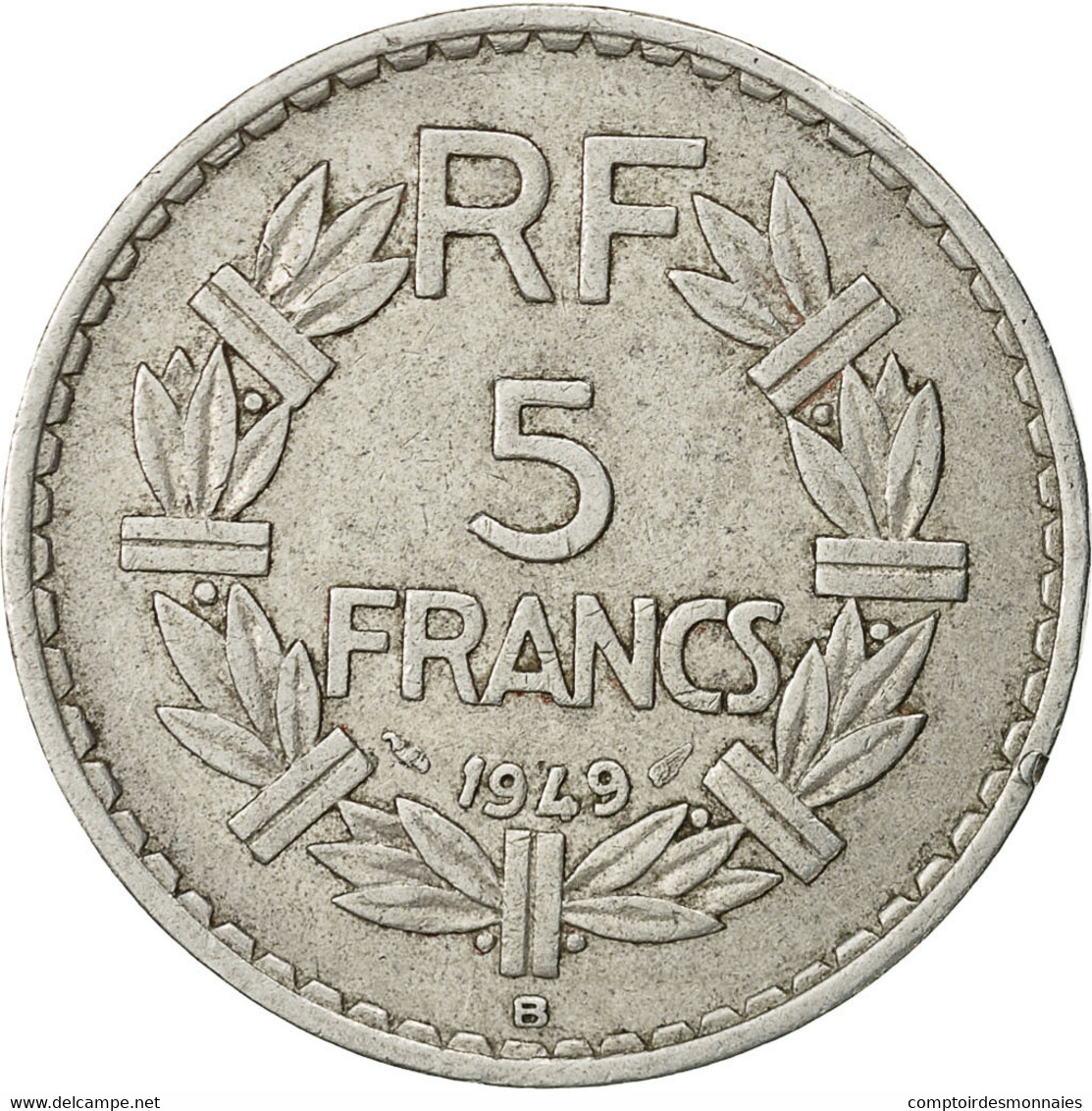 France, Lavrillier, 5 Francs, 1949, Beaumont - Le Roger, TB+, Aluminium - Autres & Non Classés