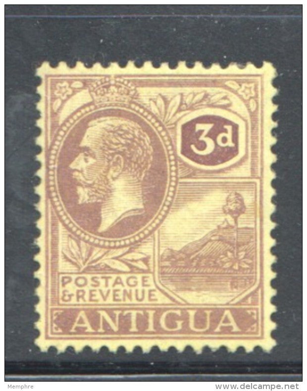 ANTIGUA   George V  3d. SG 74  MM-MH - 1858-1960 Crown Colony