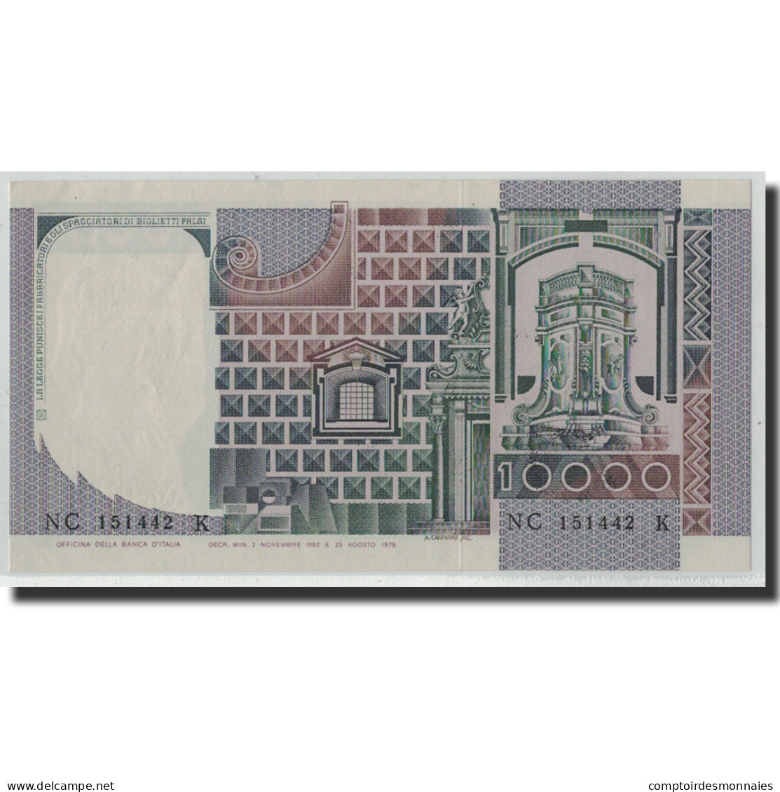 Billet, Italie, 10,000 Lire, 1982, 1982-11-03, KM:106b, SUP+ - 10000 Lire