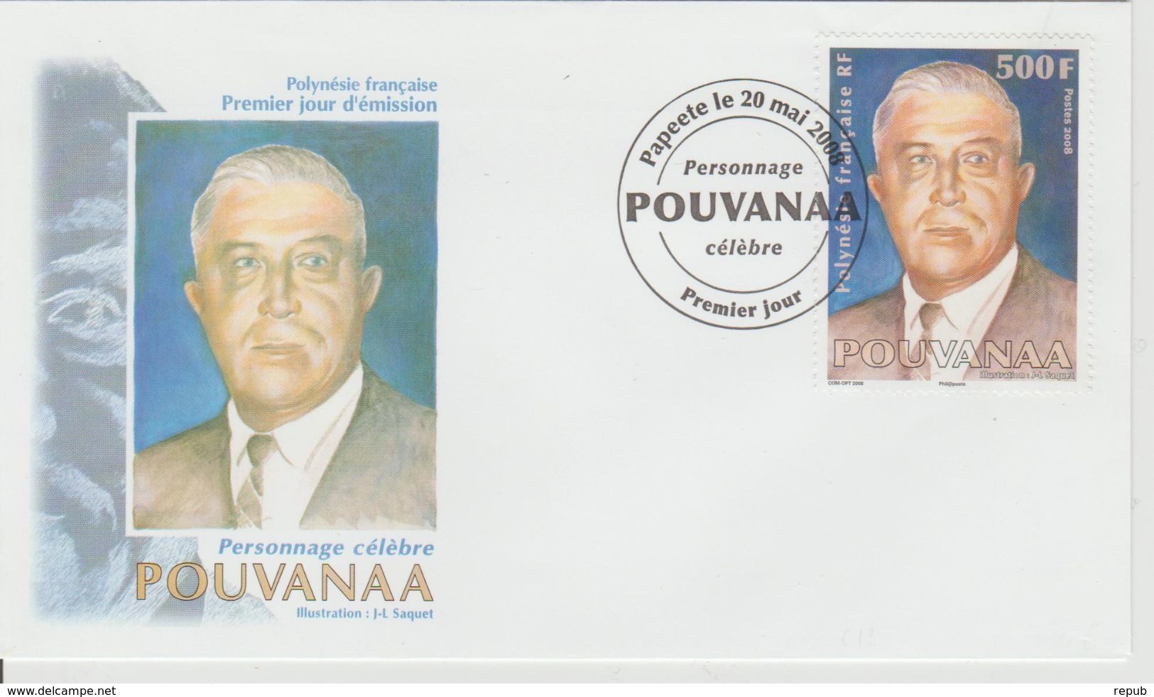 Polynésie Française 2008 Personnalité 834 - FDC